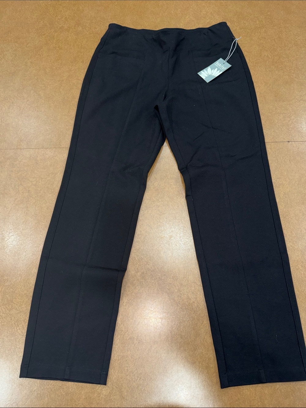 NWT • Habitat Women’s Straight Leg Pants in Black • Stretchy • Dress Up or Down